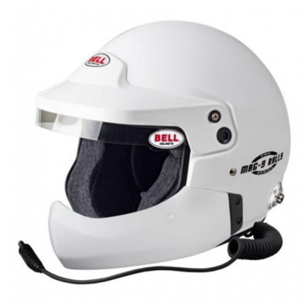 Bell Mag 9 Pro Rally Open Face Helmet with Half Chin Bar White